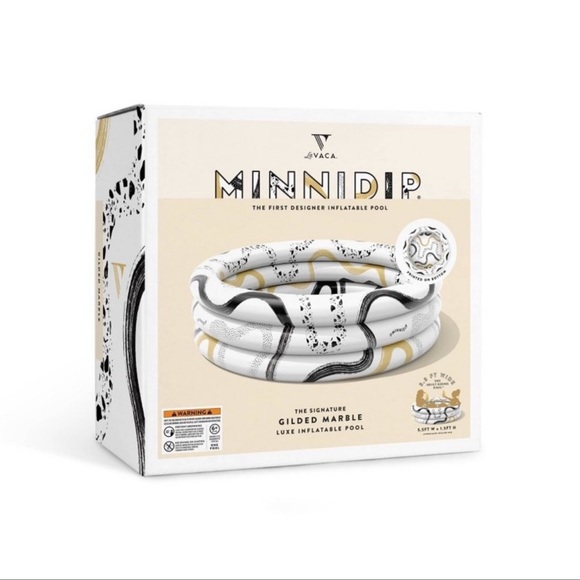 LA VACA NWT MINNIDIP gilded gold inflatable pool - Picture 4 of 6